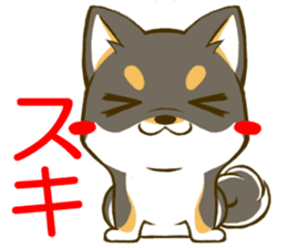 Japanese Black Shiba Inu tan 1 sticker #9888779