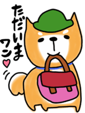 Japanese dog Shiba by Ohanamatope sticker #9889886