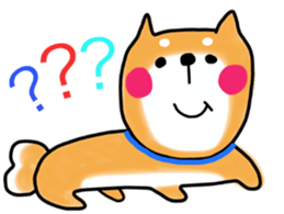 Japanese dog Shiba by Ohanamatope sticker #9889906