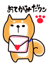 Japanese dog Shiba by Ohanamatope sticker #9889910
