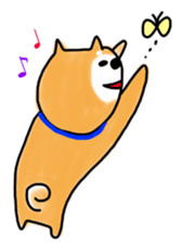 Japanese dog Shiba by Ohanamatope sticker #9889918