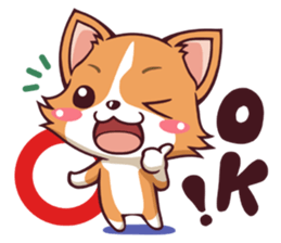 Cute and lovely Corgi sticker #9889921