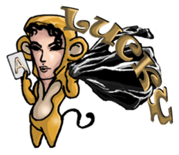 Funny a group cosplay version (New Year) sticker #9890283