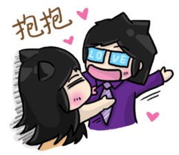 Neko and Cinos: Love is so sweet sticker #9891168
