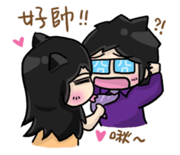 Neko and Cinos: Love is so sweet sticker #9891170