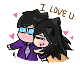 Neko and Cinos: Love is so sweet sticker #9891172