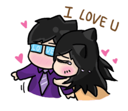 Neko and Cinos: Love is so sweet sticker #9891172