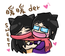 Neko and Cinos: Love is so sweet sticker #9891174
