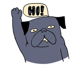 Crossfit Pug sticker #9891400