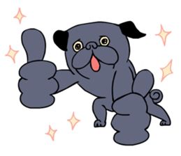 Crossfit Pug sticker #9891407