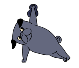 Crossfit Pug sticker #9891420