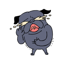 Crossfit Pug sticker #9891434