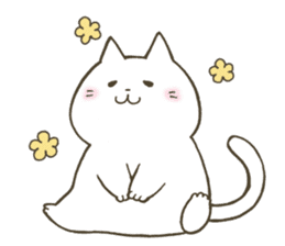 Soft and fluffy cat sticker #9893605