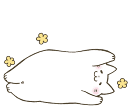 Soft and fluffy cat sticker #9893611