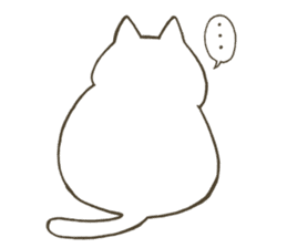 Soft and fluffy cat sticker #9893626