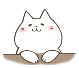 Soft and fluffy cat sticker #9893632