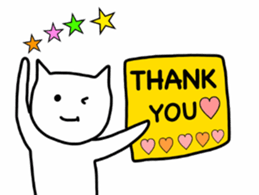 rabbit and cat by Ohanamatope sticker #9893723