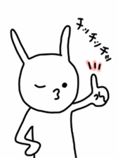 rabbit and cat by Ohanamatope sticker #9893727