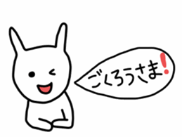 rabbit and cat by Ohanamatope sticker #9893728