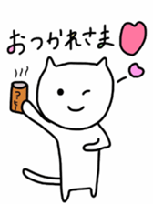 rabbit and cat by Ohanamatope sticker #9893729