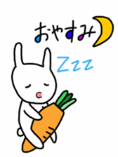 rabbit and cat by Ohanamatope sticker #9893733