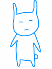 rabbit and cat by Ohanamatope sticker #9893748