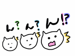 rabbit and cat by Ohanamatope sticker #9893753