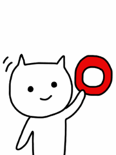 rabbit and cat by Ohanamatope sticker #9893754