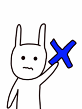 rabbit and cat by Ohanamatope sticker #9893755