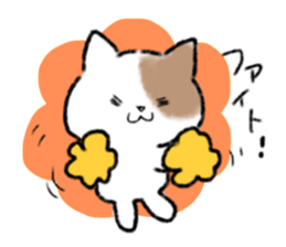 brown and white cat sticker #9894680