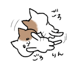 brown and white cat sticker #9894685