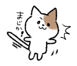 brown and white cat sticker #9894688