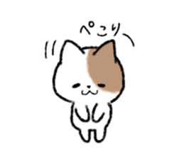brown and white cat sticker #9894691