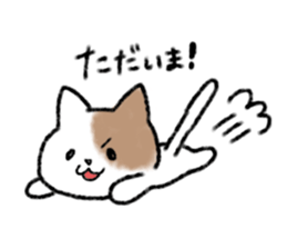 brown and white cat sticker #9894695