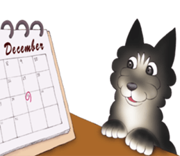 Blacky --- Winter season. sticker #9895121