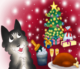 Blacky --- Winter season. sticker #9895122