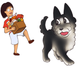 Blacky --- Winter season. sticker #9895124