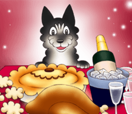 Blacky --- Winter season. sticker #9895126