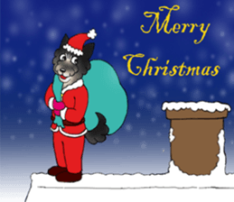 Blacky --- Winter season. sticker #9895130