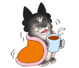 Blacky --- Winter season. sticker #9895147