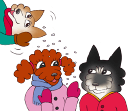 Blacky --- Winter season. sticker #9895152