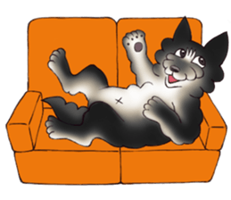 Blacky --- Winter season. sticker #9895159