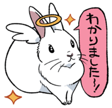 super cute angel rabbit sticker #9899322
