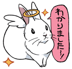 super cute angel rabbit sticker #9899322