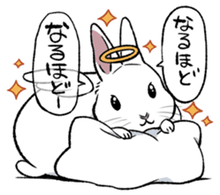 super cute angel rabbit sticker #9899323