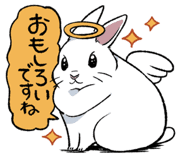 super cute angel rabbit sticker #9899325