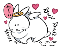 super cute angel rabbit sticker #9899330