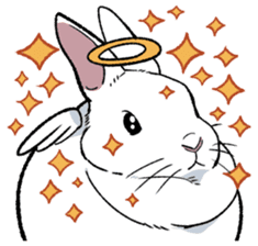 super cute angel rabbit sticker #9899332