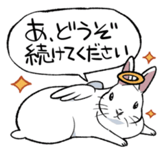 super cute angel rabbit sticker #9899339