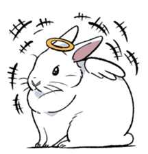 super cute angel rabbit sticker #9899340
